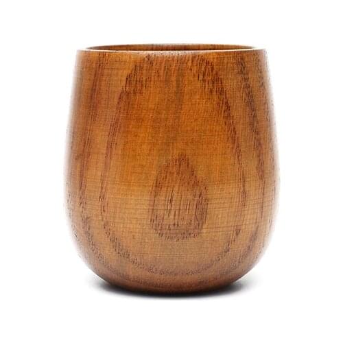 3 Size Natural Wooden Big Belly Cups Reusable Tea Cup Beer Coffee Milk Heat Insulation Creative Water Cup Kitchen Bar Supplies