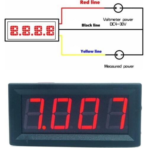 DC 0-99.99V (100V) 4-digits 0.56inch Digital Voltmeter 3Wire Voltage Panel Meter