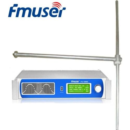 FMUSER FU-1000C 1U 1000W FM Transmitter +FU-DV1 Antenna+30M 1/2"Cable