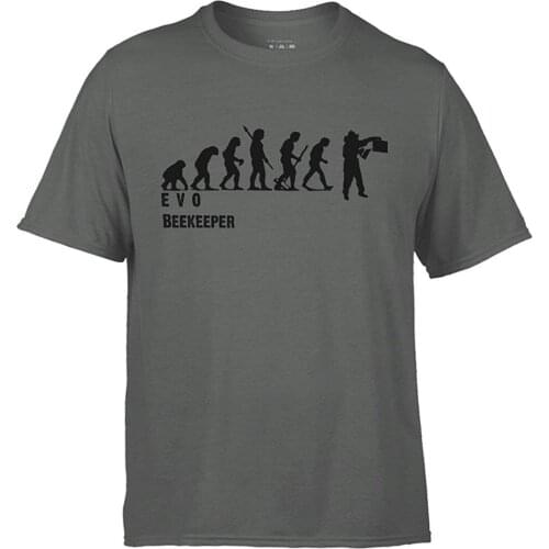 Evolution T-Shirt Evo Mens Ape To Beekeeper Grey/Charcoal Tee Gift Present Idea.Brand Design Summer New Print Man Cotton Tees