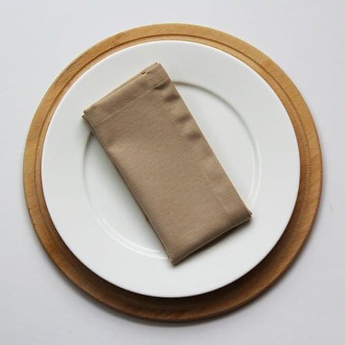 Ilanura Beige 12 PCS Napkins Cotton Fabric Napkin Table Dinner Napkins Special Day Hand Made 30 CM X 30 CM
