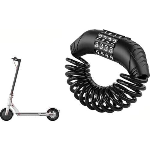 For Xiaomi Mijia Scooter Lock Code Lock Anti Theft 1s Electric Car Mini Chain Portable Steel Cable Steel Wire Lock Universal