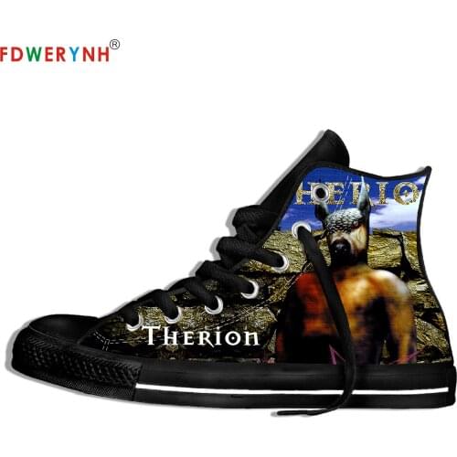 Mens Casual Shoes Black Therion Band Most Influential Metal Bands Of All Time Cool Street Breathable Brand Canvas Shoes