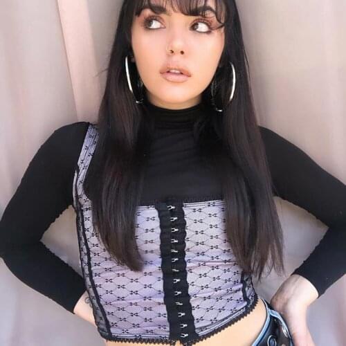 New Hot Sale Summer Creativity Women Ladies Sexy Square Neck Lace Polka Dot Crop Top Sleeveless T-Shirt Vest Top Daily Wear