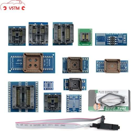 New Arrival 13PCS Universal Adapter Socket+ IC Extractor for Programmer TL866A TL866CS G540 TNM5000