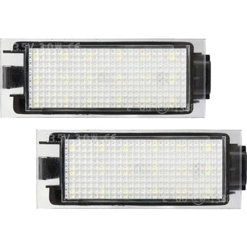 2pcs 18 LED Car Number License Plate Light Lamp for Renault Megane 2 Clio Laguna 3 Megane 3 Twingo Master Vel Satis