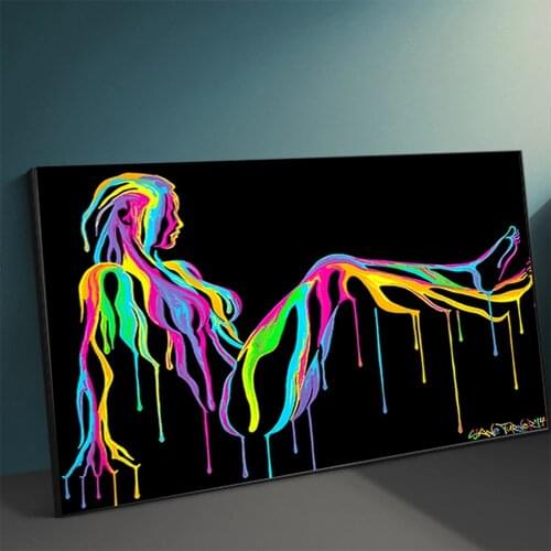Modern Sexy Girl Nude Canvas Painting Posters And Print Pop Art Modern Colorful Pictures Living Room Bedroom Decoration Unframed