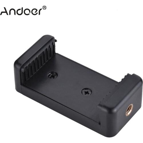 Adjustable Phone Holder Clip Bracket Clamp Mount with 1/4" Screw Hole for Selfie Self-Timer Monopod Tripod for iPhone Smartphone