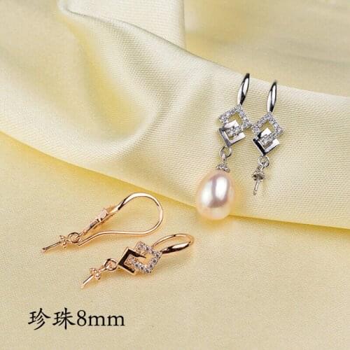 DIY Party Hot Gift Earrings Mountings Accessories Findings Jewelry Settings Parts for Pearls Beads Stones Agate Coral Crystal