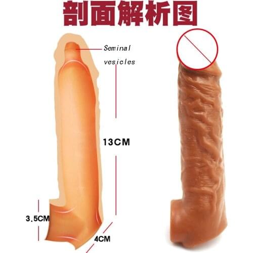 Silicone Penis Spike Braces Penis Male Enlargement Time Delay Spike Clit Massager Cover Crystal Clear Condoms Adult Sex Toy