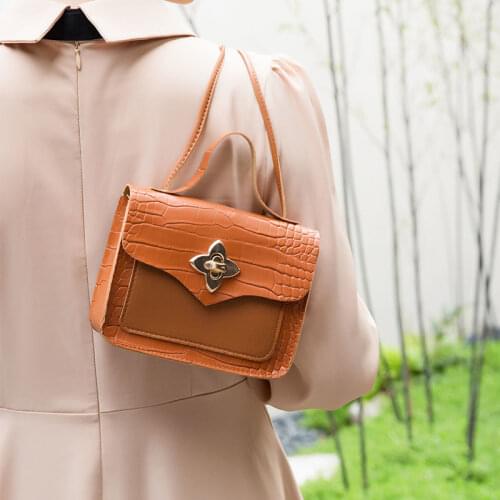 Shoulder Bag Female Handbag Crossbody Bag Women Designer Backpack Chain Fashion 2021 PU Leather Simple Retro Crocodile Pattern