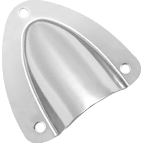 Stainless Steel Ventilation Cover Air Hole Cover, Clam Shell Shape, Silver