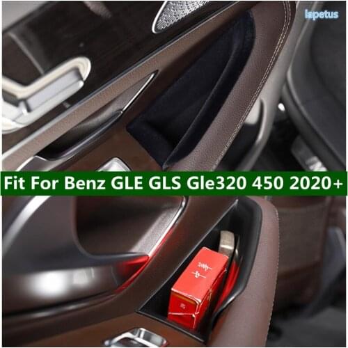 Lapetus Inner Side Door Handle Armrests Storage Box Tray Holder For Mercedes-Benz GLE GLS Gle320 450 2020 2021 Plastic Accessory