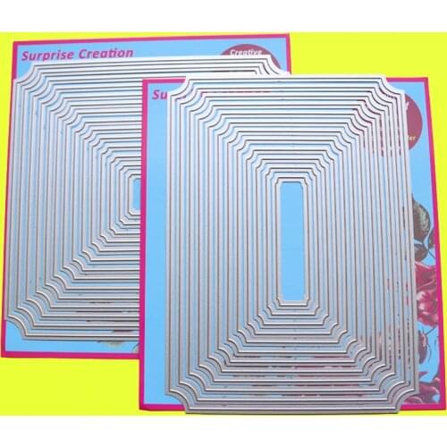 2-Set Cutting Dies Curve Corner Rectangle & Square Cardmaking & Scrapbook DIY Paper Craft
