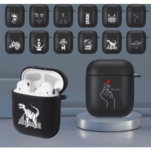 Funny and Cute Pattern Protective Cover for Apple Airpods 1 2 Silicone Anti-drop Wireless Bluetooth Earphone Case