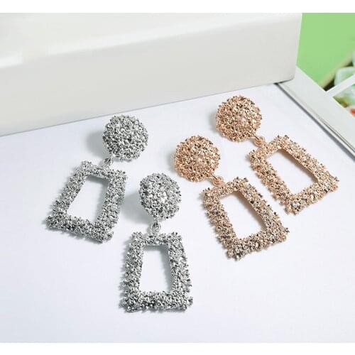 BLINLA Fashion Hot Vintage Big Geometric Gold Drop Earrings for Women 2020 Statement Jewelry Metal Female Dangle Hanging Earring