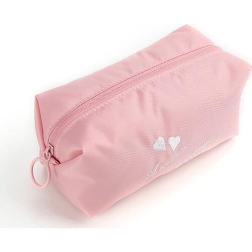 1 Pc Mini Embroidery Makeup Bag Women Cute Small Cosmetic Bags Travel Organizer Beauty Case Lipstick Storage Pouch for Girl