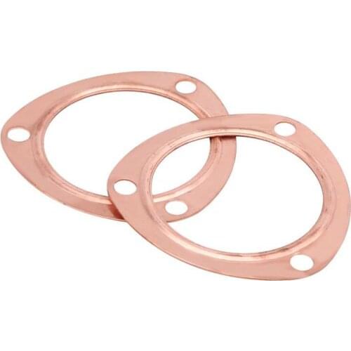 2pcs 3inch Copper Header Exhaust Collector Gaskets Reusable for SBC BBC 302 350 454 383