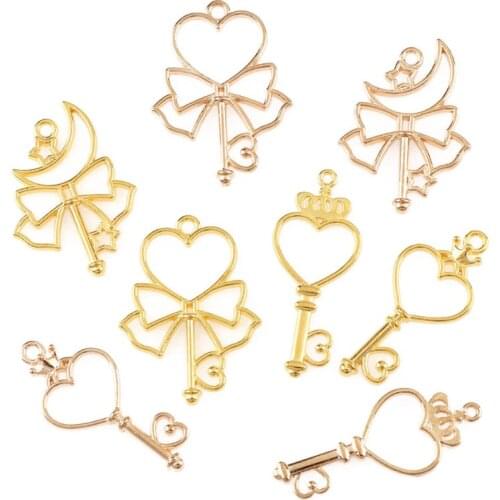 4Pcs Fairy Wand Magic Stick UV Frame Pendant Open Bezel Setting Jewelry Making Mold Tool