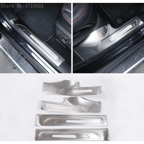 4pcs Stainless Steel Car Inner Welcome Door Sill Protector Plate Cover Trim For Maserati Levante SUV 2016 Styling Accessories