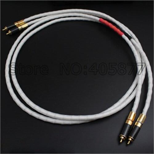 Audio Odin RCA interconnect cable with Carbon fiber gold plated RCA plugs connector