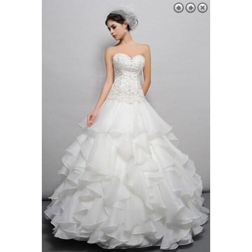 Free shipping designer new bridal gown organza brides long plus size beaded sweetheart elegant beach mother of the bride dresses