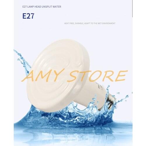 Zoo Reptile Ceramic Lamp Heat Emitter 25W 50W 75W 100W 150W 200W Infrared Heater E27 220-240V Thermal for Parrot Snake Hedgehog