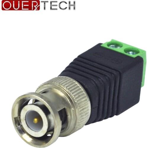 OUERTECH 10Pcs Coaxial CAT5 To BNC Camera CCTV TV Video Balun Cable Connector ABS Material Housing Adapter Socketz
