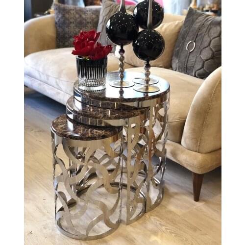 Coffee Tables Modern Design Table for Living Room Side Table Home Decoration 4 Color Options Marble Look Coffee Table