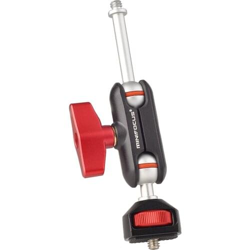 Magic Arm Camera Mount with Double Ballheads1/4" Screw for DSLR Camera Monitor LED Light, Flash Lights, LCD Monitor, Camera Cage