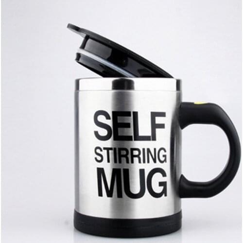 Mug 304 Double Stainless Steel Automatic Coffee Stirring Cup Shake Cup Creative Automatic Coffee Stirring Cup B20020