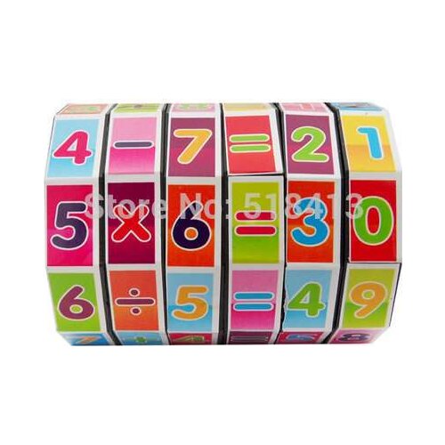 Figure Cube Kids Math Puzzle Toy Spell The Answer Can Be Addition Subtraction Multiplication And Division Educational Unisex