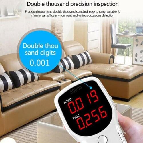 Air Quality Monitor Digital LCD Intelligent HCHO TVOC Formaldehyde Detector Gas Analyzer Home Office Car Air Tester Kits