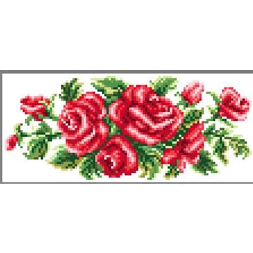 Stitchin’ Time Embroidery Kit–Cross Stitch Kit Rose Embroidery Hoop Stamped Cloth Threads Scissors and Needles 12.3"x5.2