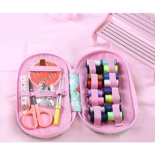 Needle and thread suit rural style portable sewing tools blue broken beautiful sewing kit