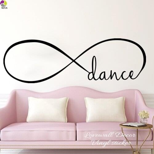 Infinity Dance Wall Sticker Baby Nursery Kids Room Infinity Dancer ballet Heart Wall Decal Bedroom Living Room Vinyl Decor
