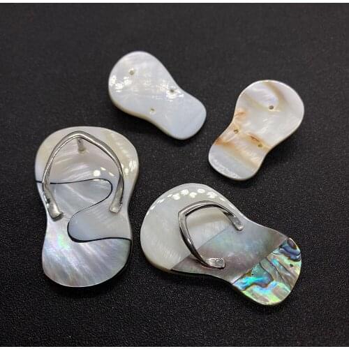 Natural Shell Mother Shell Pendant Shoe Shape DIY Necklace High Quality Exquisite Jewelry Pendant Jewelry Specification 20-60mm