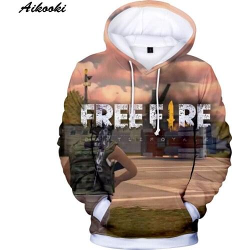 New Hot Sale Game Free Fire 3D Hoodies Autumn/winter Trendy Long Sleeve Hoodie Sweatshirts Free Fire Popular Girls Casual Tops