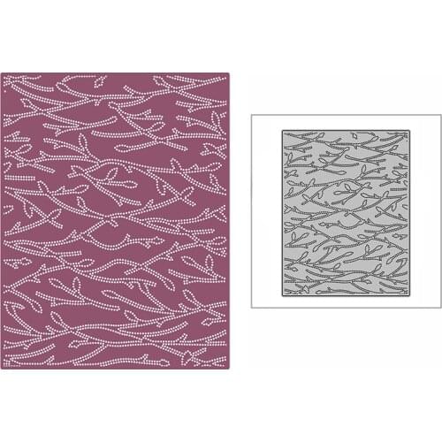 New Germination Branches Background Plate 2021 Metal Cutting Dies for DIY Scrapbooking and Card Making Embossing Craft No Stamps