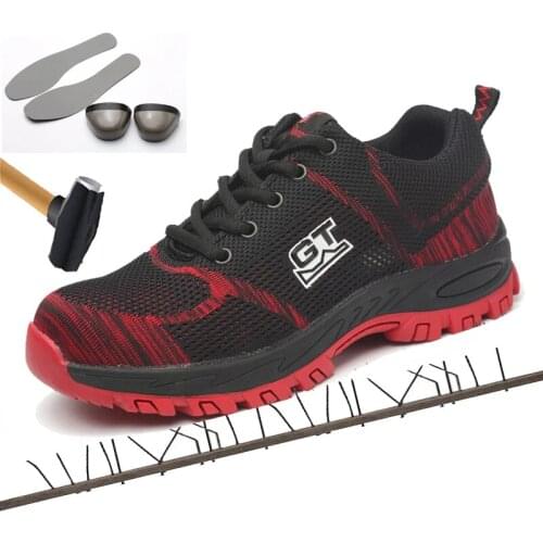 2021New fashion Men Work Safety Boots Plus Size Unisex Outdoor Steel Toe Puncture Proof Protective Man Safety Shoes