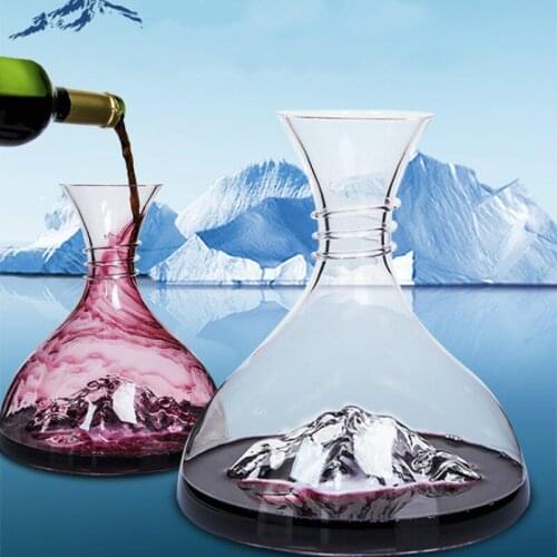 Creative Personality Lead-free Iceberg Decanter Crystal Glass Red Wine Decanter Wine Dispenser Wine Decanter for Gift