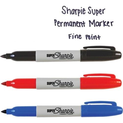 3pcs/Lot Sharpie Permanent Marker SUPER High Capacity Ink Paint Markers for Tire CD Plastic Metal Wood School Supplies