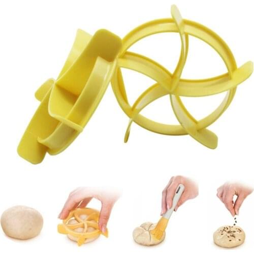 Plastic Pastry Cutter Dough Cookie Press Homemade Bread Rolls Stamp Baking Mold Bakeware Dessert Tools Bread Cutter Mould