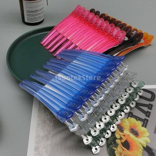 10pcs Pro Hair Sectioning Clips Hairdressing Styling Clamps Section Clips