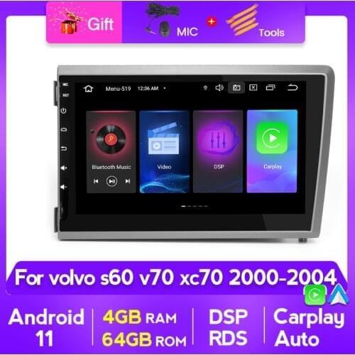 PX5 Android 11 Car Multimedia Player radio 2 DIN autoradio CarPlay AUTO For VOLVO S60 VOLVO V70 XC70 2000 2001 2002 2003 2004