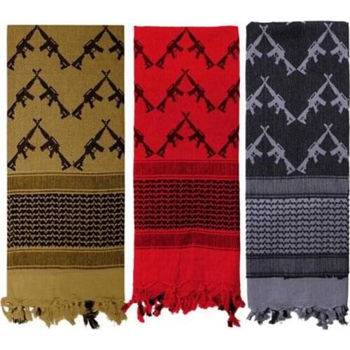 Tactical Hunting Women Men Summer Winter Scarf Paintball Crossed Rifles Shemagh Tactical Scarf