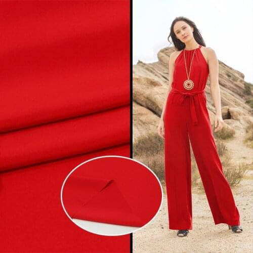 114 wide 30mm red silk heavy silk crepe clothing skirt dress silk cloth 100% silk printing and dyeing fabric solid color fabric