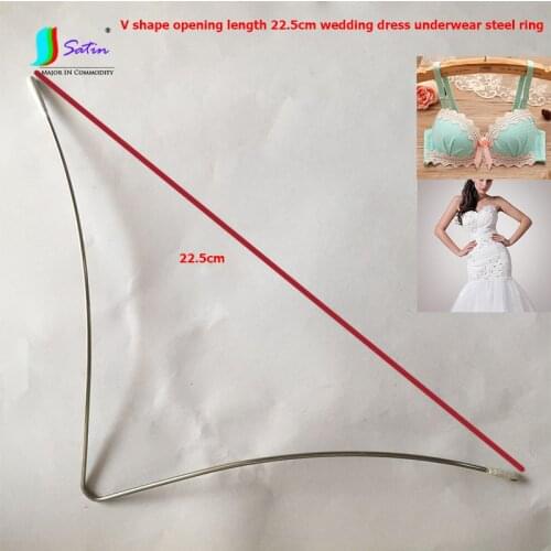 V Shape Big Opening Length 22.5cm Wedding Dress Underwear Steel Ring Women Bra V Shape Support Metal Bone