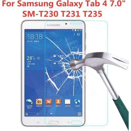 9H Hardness Tempered Glass For Samsung Galaxy Tab 4 7.0 Inch Screen Protector SM-T230 T231 T235 Anti Fingerprint Protective Film