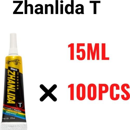 100PCS Pack Zhanlida T Hard 15ML Settings Contact Adhesive Universal Repair Glue With Precision Applicator Tip